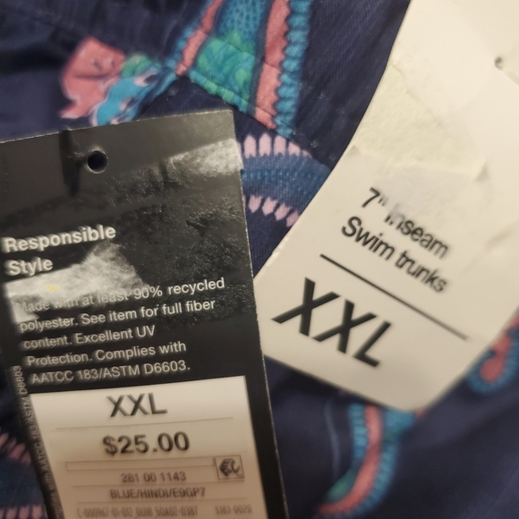 NWT Original Use Men's Paisley Print 7" Swim Trunks XXL - Picture 6 of 8